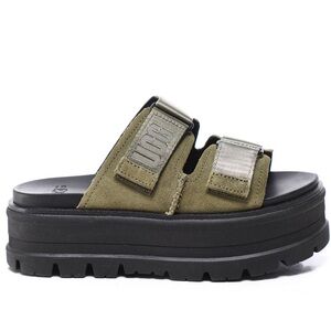 UGG Clem Womens Sandals, Burnt Olive Suede, Size 11